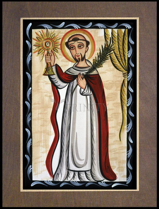 St. Raymond Nonnatus - Wood Plaque Premium by Br. Arturo Olivas, OFS - Trinity Stores