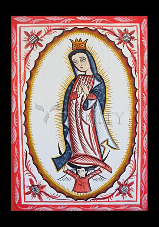 Our Lady of Guadalupe - Holy Card by Br. Arturo Olivas, OFS - Trinity Stores