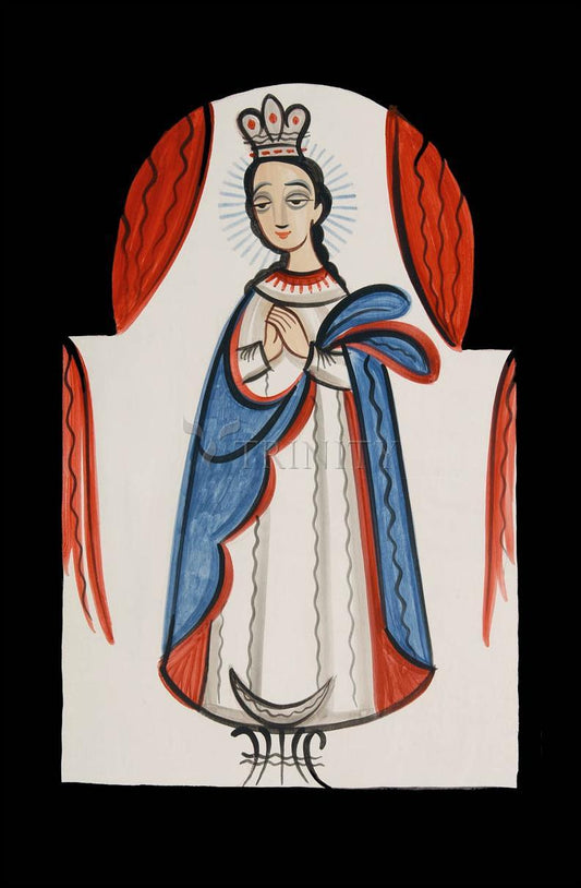 Our Lady of the Immaculate Conception - Wood Plaque by Br. Arturo Olivas, OFS - Trinity Stores