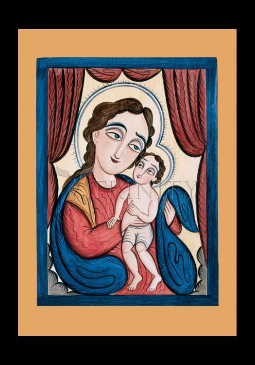 Our Lady, Refuge of Sinners with the Christ Child - Holy Card by Br. Arturo Olivas, OFS - Trinity Stores