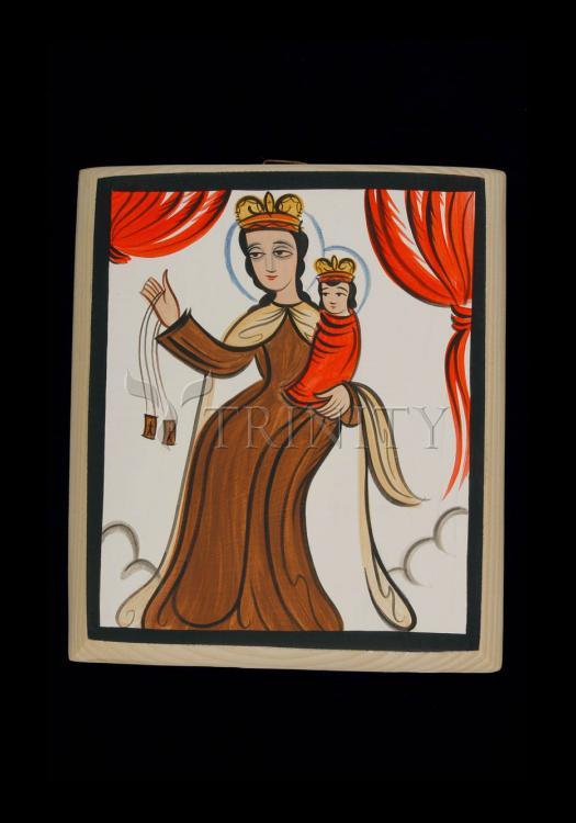 Our Lady of Mt. Carmel - Holy Card by Br. Arturo Olivas, OFS - Trinity Stores