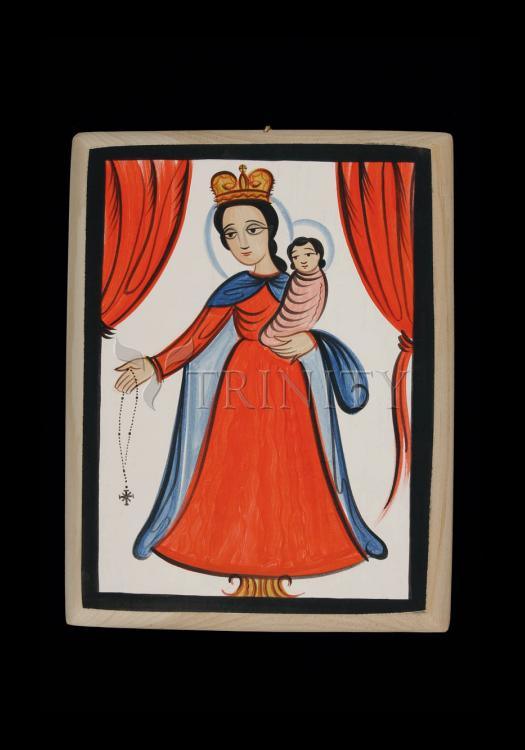 Our Lady of the Rosary - Holy Card by Br. Arturo Olivas, OFS - Trinity Stores