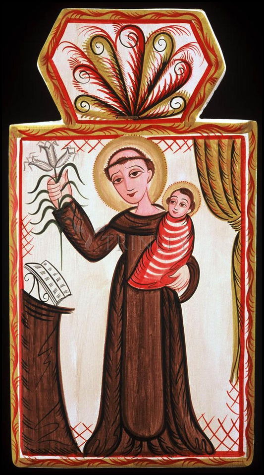St. Anthony of Padua - Wood Plaque by Br. Arturo Olivas, OFS - Trinity Stores