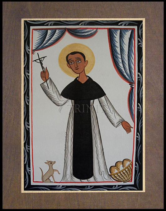 St. Martin de Porres - Wood Plaque Premium by Br. Arturo Olivas, OFS - Trinity Stores