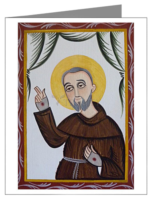 St. Padre Pio - Note Card Custom Text by Br. Arturo Olivas, OFS - Trinity Stores