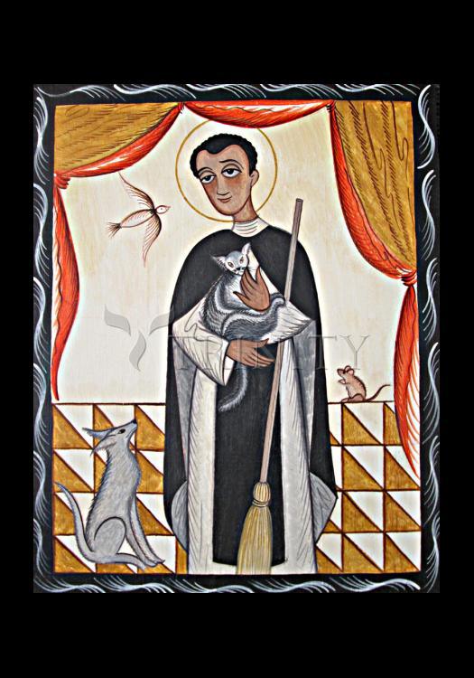 St. Martin de Porres - Holy Card by Br. Arturo Olivas, OFS - Trinity Stores