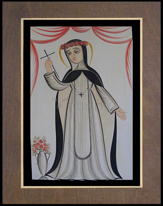 St. Rose of Lima - Wood Plaque Premium by Br. Arturo Olivas, OFS - Trinity Stores