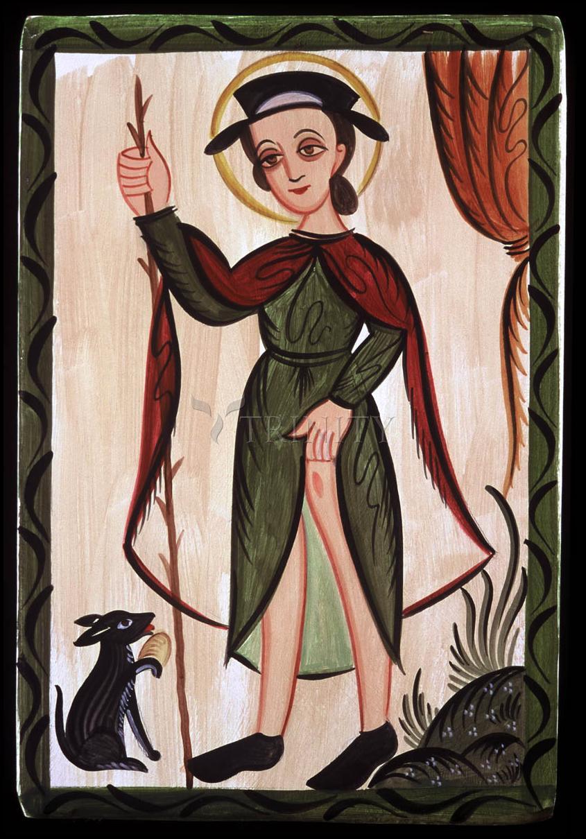 St. Roch - Wood Plaque by Br. Arturo Olivas, OFS - Trinity Stores