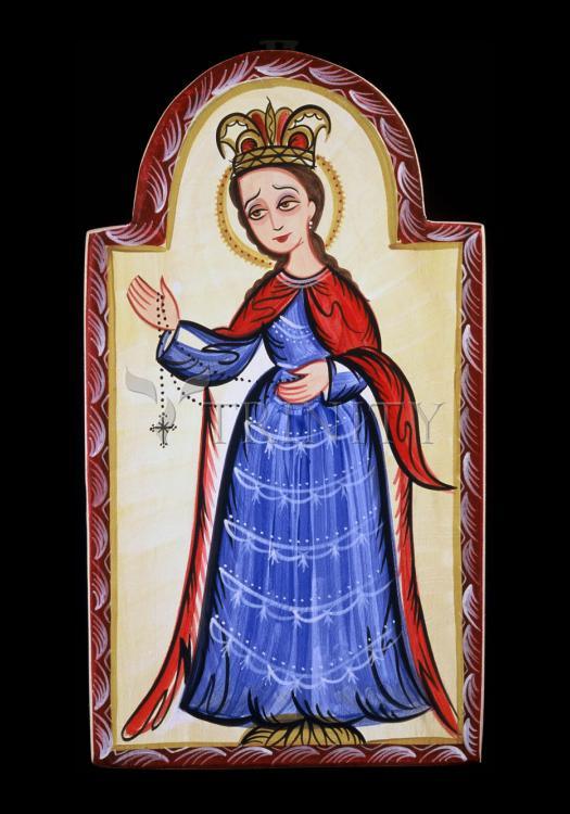Our Lady of the Rosary - Holy Card by Br. Arturo Olivas, OFS - Trinity Stores