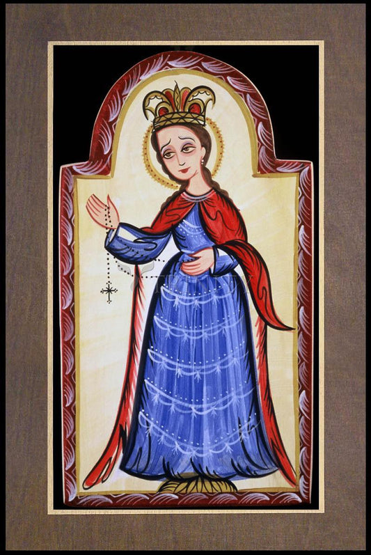 Our Lady of the Rosary - Wood Plaque Premium by Br. Arturo Olivas, OFS - Trinity Stores