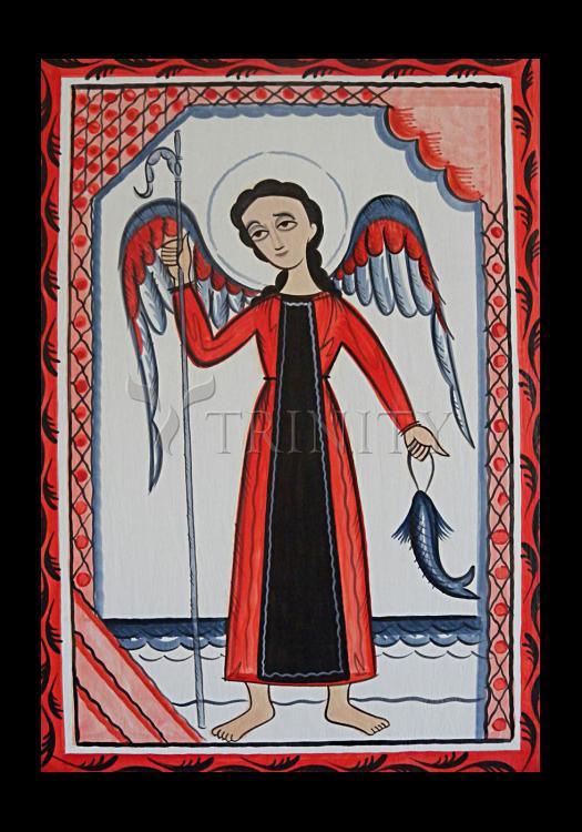 St. Raphael Archangel - Holy Card by Br. Arturo Olivas, OFS - Trinity Stores