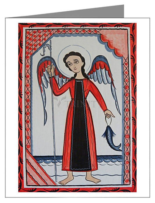 St. Raphael Archangel - Note Card by Br. Arturo Olivas, OFS - Trinity Stores
