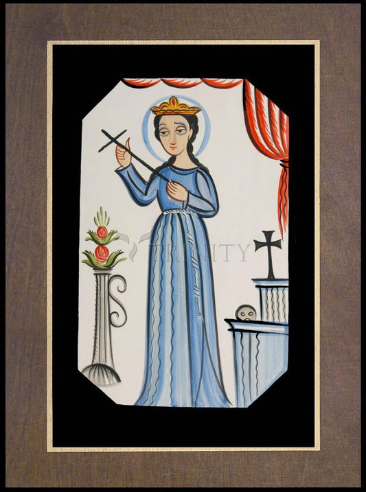 St. Rosalia - Wood Plaque Premium by Br. Arturo Olivas, OFS - Trinity Stores