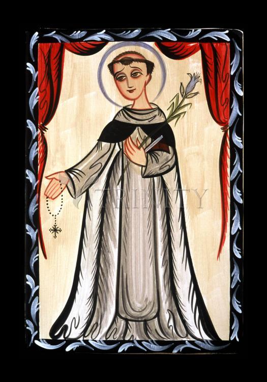 St. Dominic - Holy Card by Br. Arturo Olivas, OFS - Trinity Stores