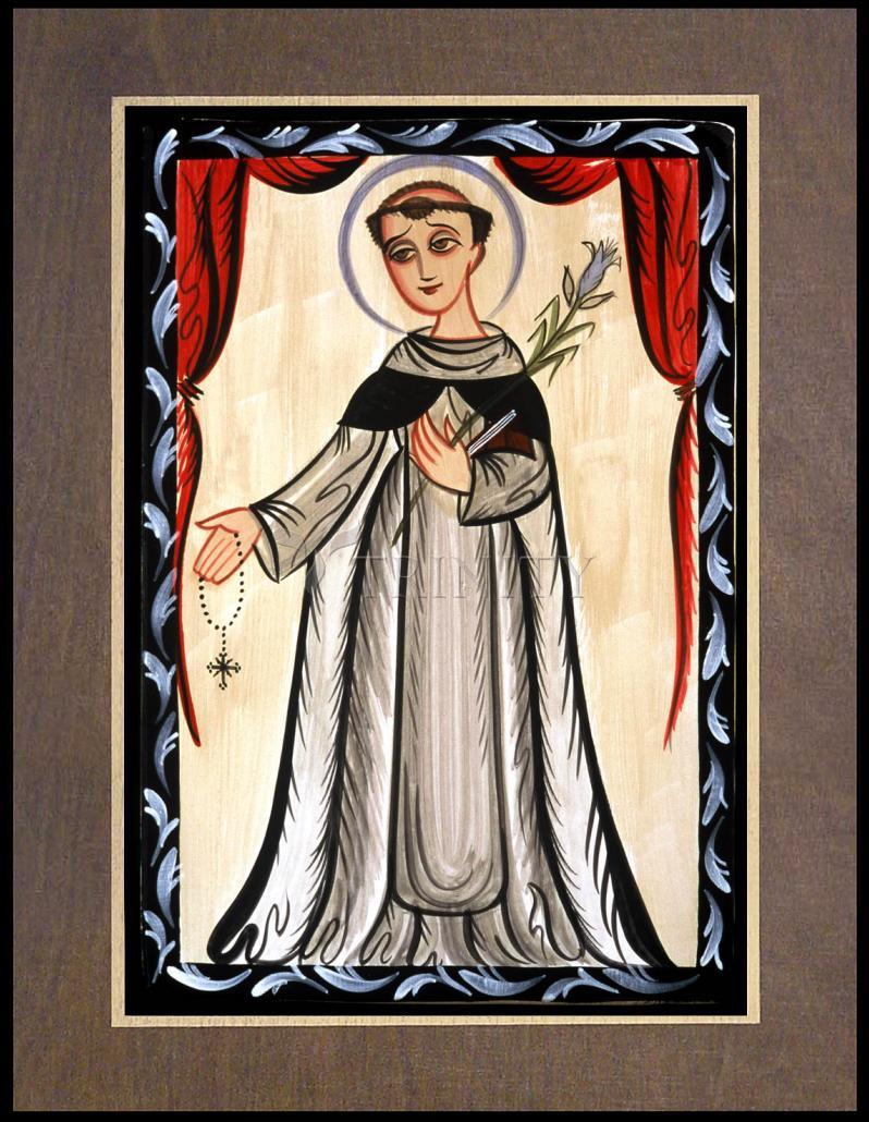 St. Dominic - Wood Plaque Premium by Br. Arturo Olivas, OFS - Trinity Stores