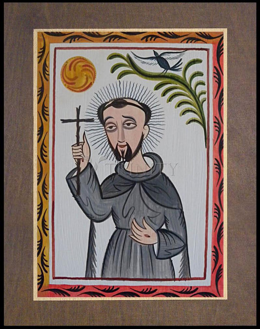 St. Francis of Assisi - Wood Plaque Premium by Br. Arturo Olivas, OFS - Trinity Stores