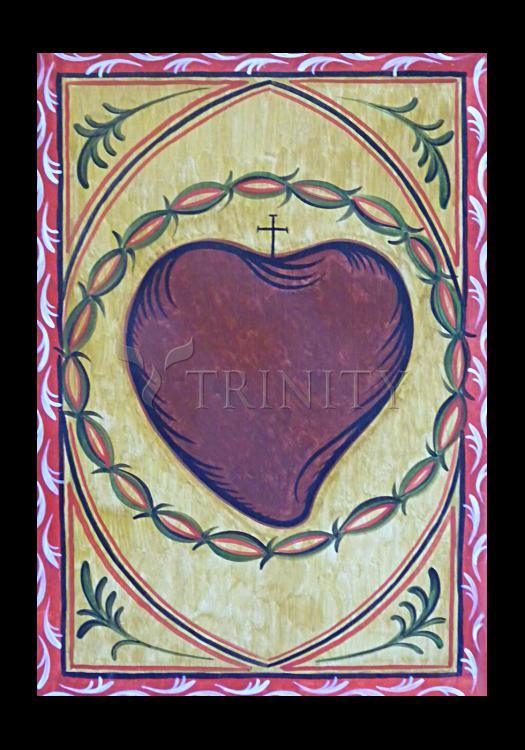 Sacred Heart - Holy Card by Br. Arturo Olivas, OFS - Trinity Stores