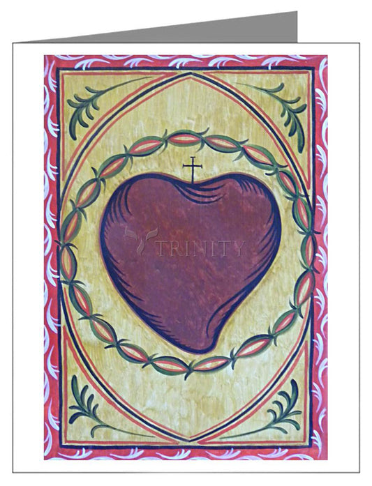 Sacred Heart - Note Card Custom Text by Br. Arturo Olivas, OFS - Trinity Stores