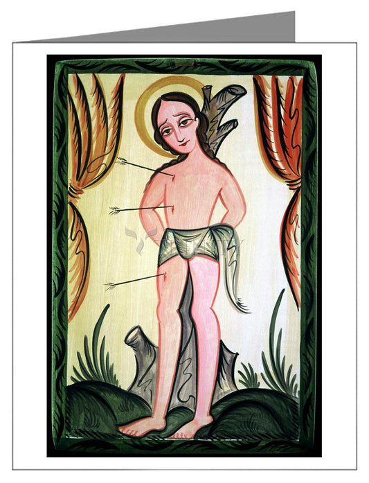 St. Sebastian - Note Card by Br. Arturo Olivas, OFS - Trinity Stores