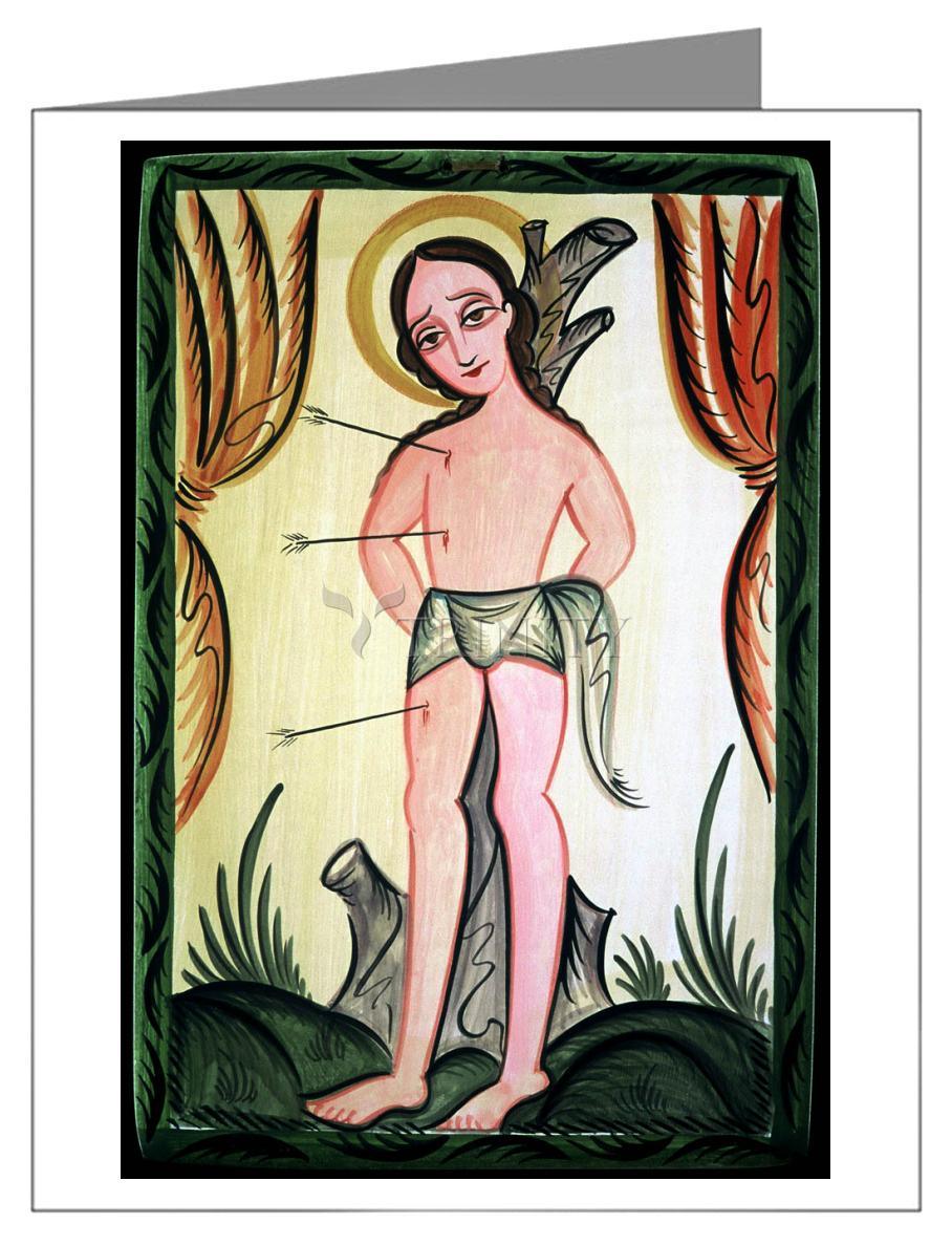 St. Sebastian - Note Card Custom Text by Br. Arturo Olivas, OFS - Trinity Stores
