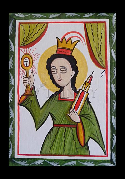 St. Barbara - Holy Card by Br. Arturo Olivas, OFS - Trinity Stores