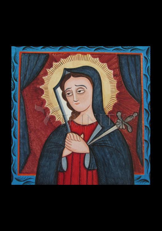 Mater Dolorosa - Mother of Sorrows - Holy Card by Br. Arturo Olivas, OFS - Trinity Stores