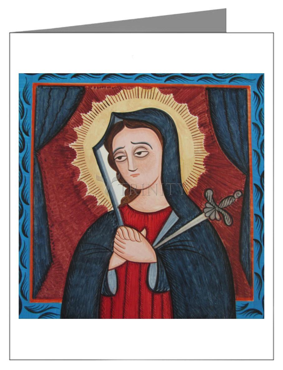 Mater Dolorosa - Mother of Sorrows - Note Card Custom Text by Br. Arturo Olivas, OFS - Trinity Stores