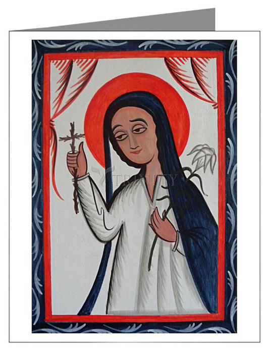 St. Kateri Tekakwitha - Note Card Custom Text by Br. Arturo Olivas, OFS - Trinity Stores
