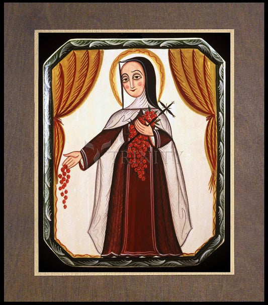 St. Thérèse of Lisieux - Wood Plaque Premium by Br. Arturo Olivas, OFS - Trinity Stores