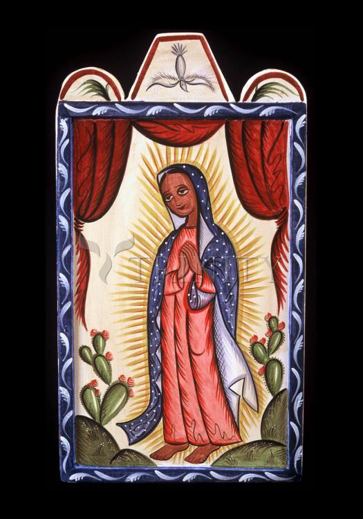 Our Lady of Guadalupe - Holy Card by Br. Arturo Olivas, OFS - Trinity Stores