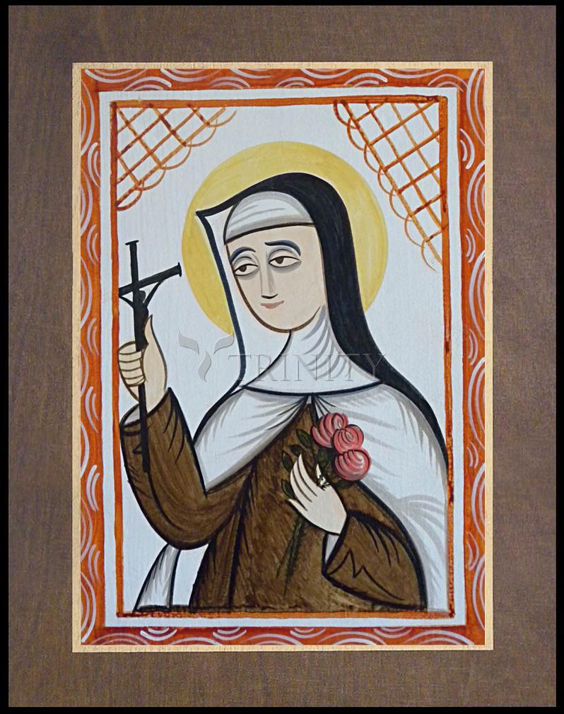St. Thérèse of Lisieux - Wood Plaque Premium by Br. Arturo Olivas, OFS - Trinity Stores