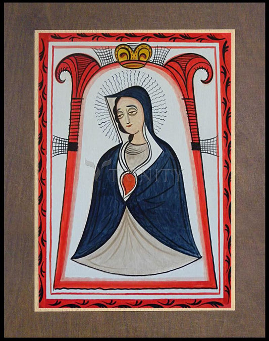 Our Lady of the Cave - Wood Plaque Premium by Br. Arturo Olivas, OFS - Trinity Stores