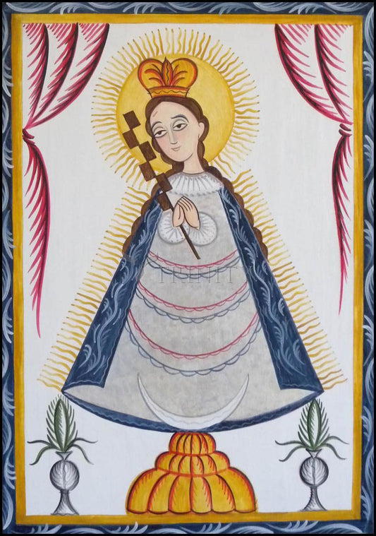 Virgin of the Macana - Wood Plaque by Br. Arturo Olivas, OFS - Trinity Stores