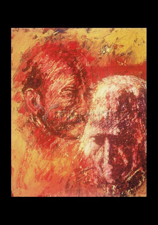 Heart of Ignatius on Mind of Arrupe - Holy Card by Fr. Bob Gilroy, SJ - Trinity Stores