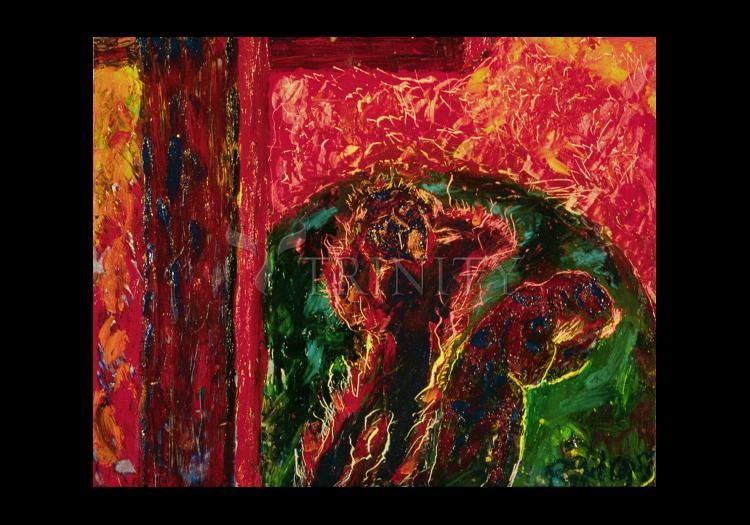 Cross, The World and Fire - Holy Card by Fr. Bob Gilroy, SJ - Trinity Stores