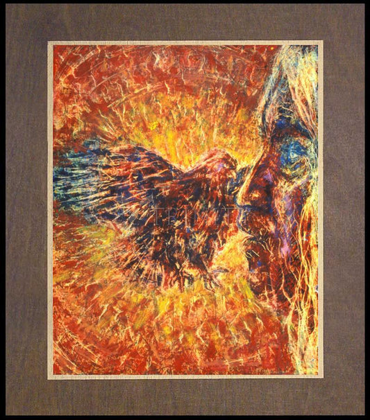 Eagle and Blind Elder - Wood Plaque Premium by Fr. Bob Gilroy, SJ - Trinity Stores