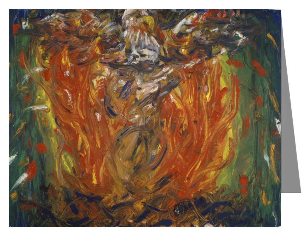 Eagle in Fire That Does Not Burn - Note Card by Fr. Bob Gilroy, SJ - Trinity Stores