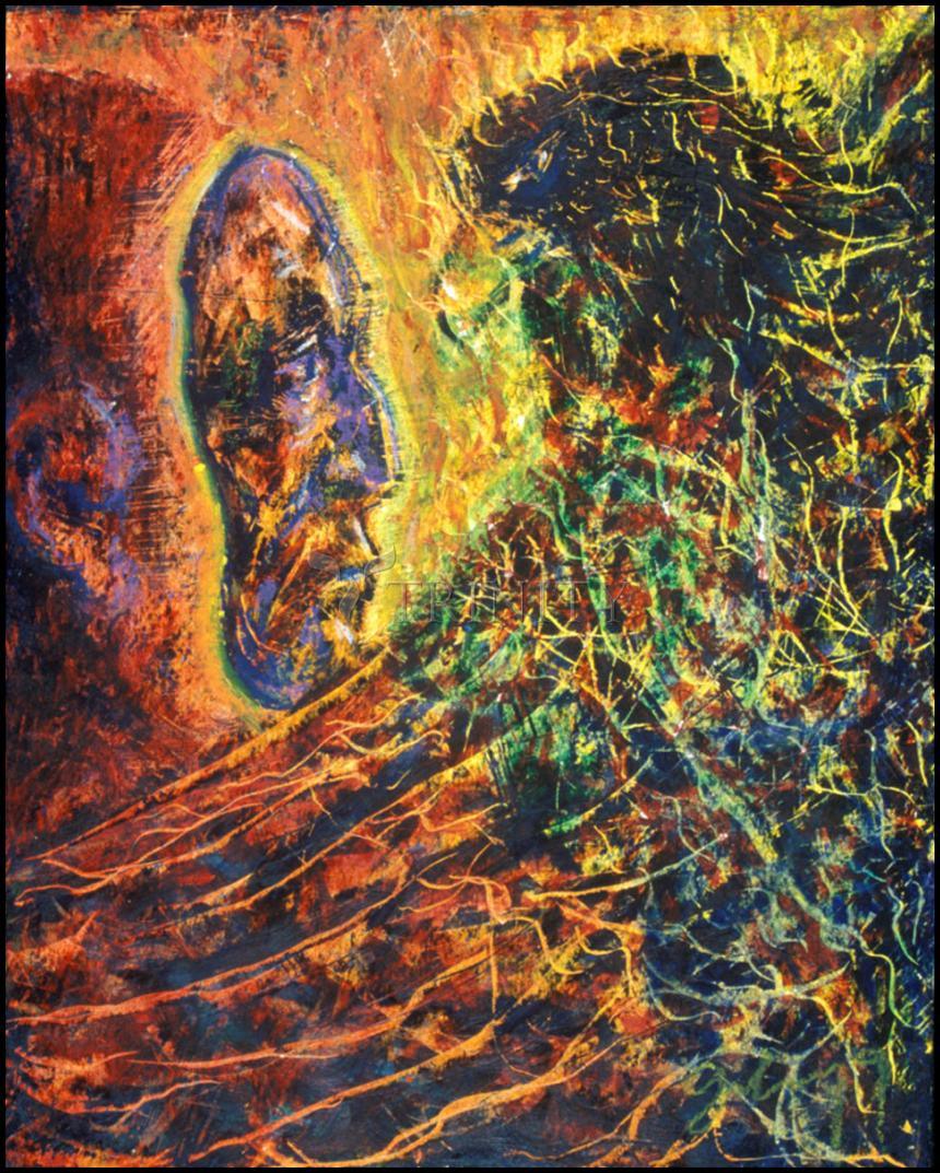 Eagle Lifts A Mask Away - Wood Plaque by Fr. Bob Gilroy, SJ - Trinity Stores