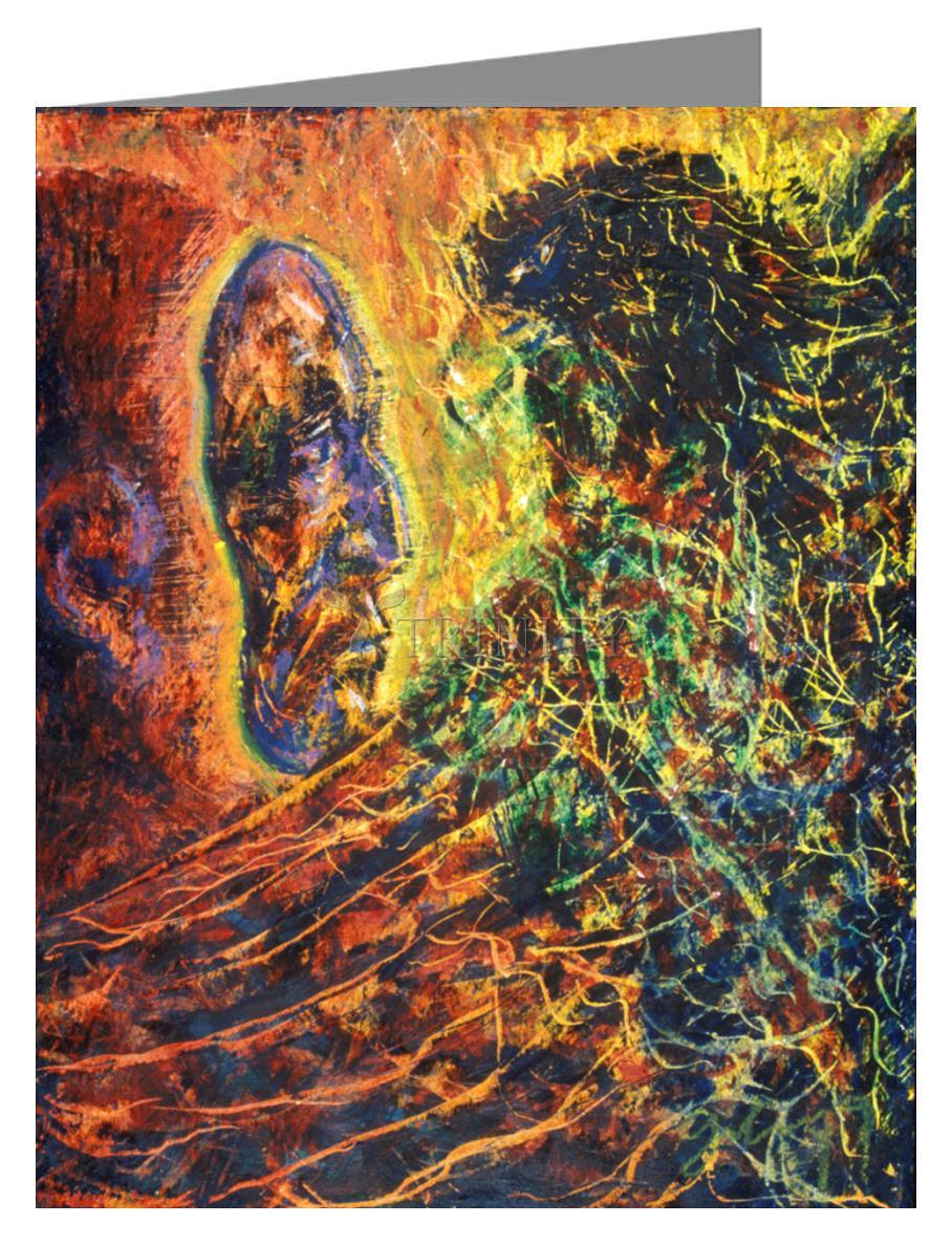 Eagle Lifts A Mask Away - Note Card Custom Text by Fr. Bob Gilroy, SJ - Trinity Stores