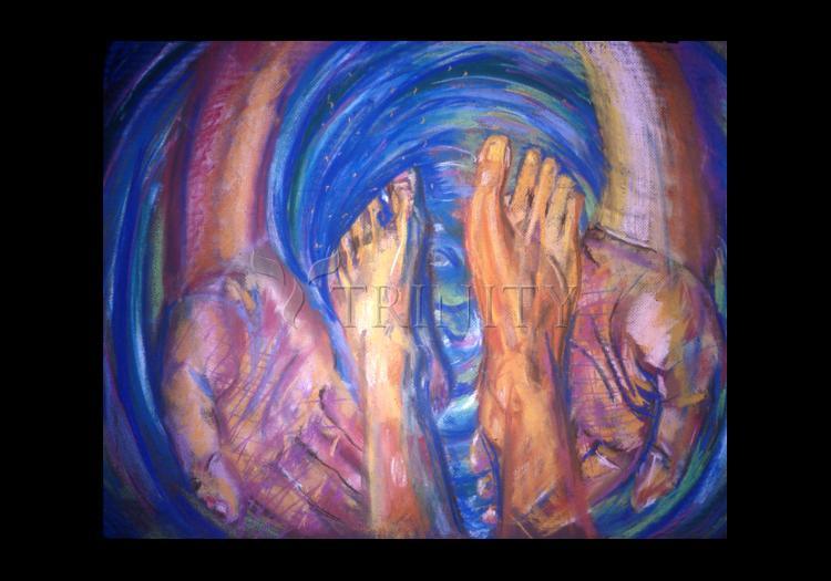 Foot Washing - Holy Card by Fr. Bob Gilroy, SJ - Trinity Stores