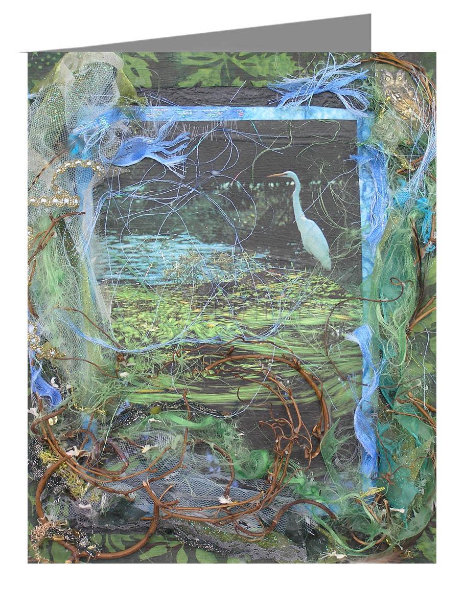 Ibis in Lily Pond - Note Card by Fr. Bob Gilroy, SJ - Trinity Stores