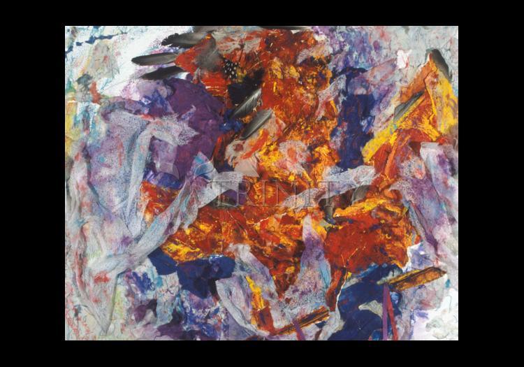 Profile in Wing of Eagle with Pipe - Holy Card by Fr. Bob Gilroy, SJ - Trinity Stores