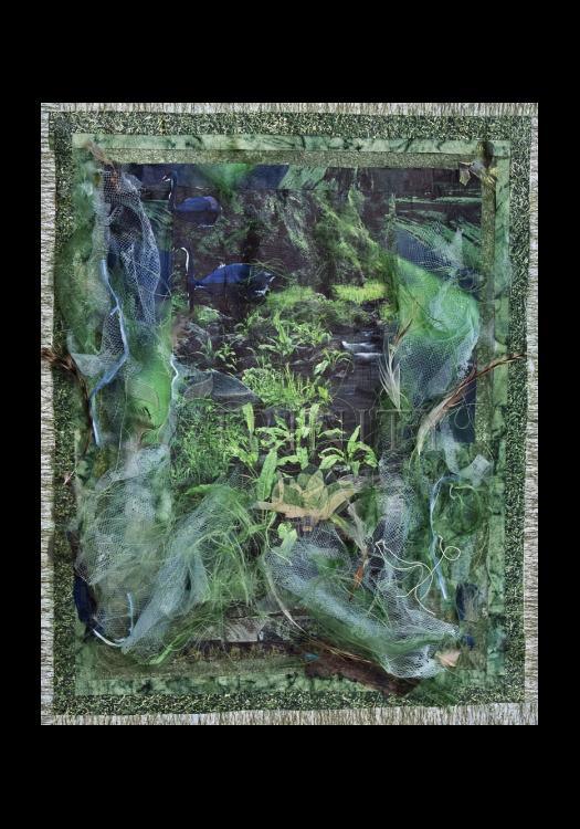 Two Swans In Garden - Holy Card by Fr. Bob Gilroy, SJ - Trinity Stores