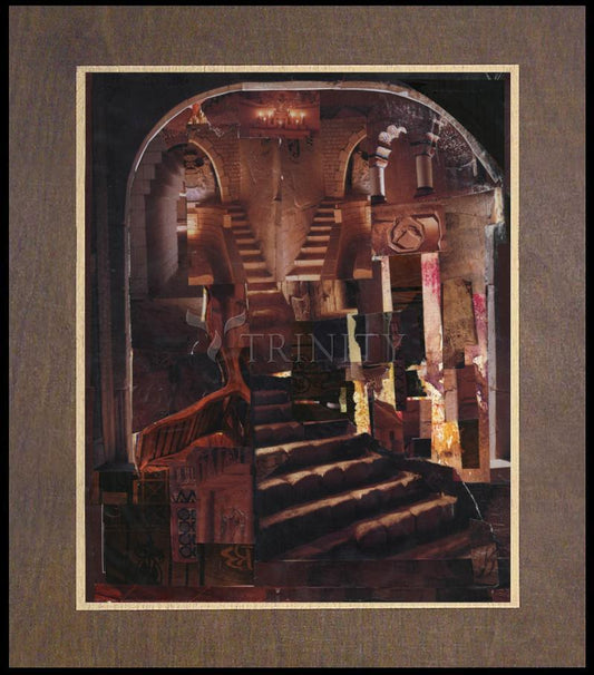 Split Staircase - Wood Plaque Premium by Fr. Bob Gilroy, SJ - Trinity Stores