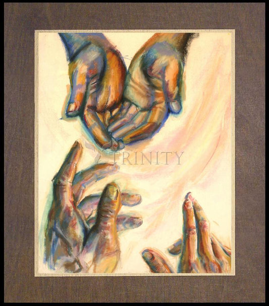 Take and Receive - Wood Plaque Premium by Fr. Bob Gilroy, SJ - Trinity Stores