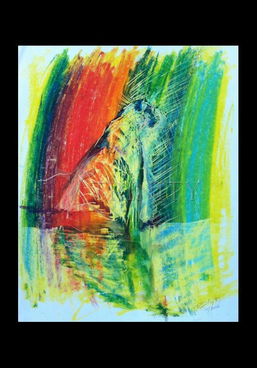 Tiger Sitting Beside Lake - Holy Card by Fr. Bob Gilroy, SJ - Trinity Stores