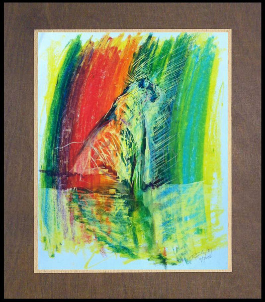Tiger Sitting Beside Lake - Wood Plaque Premium by Fr. Bob Gilroy, SJ - Trinity Stores