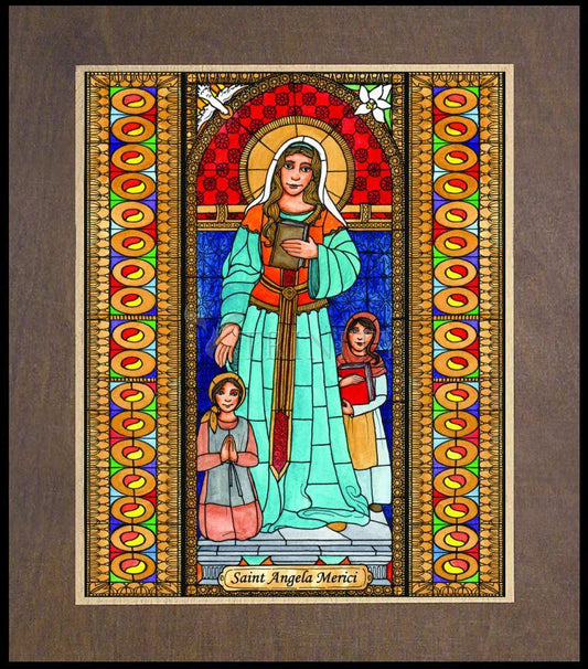St. Angela Merici - Wood Plaque Premium by Brenda Nippert - Trinity Stores