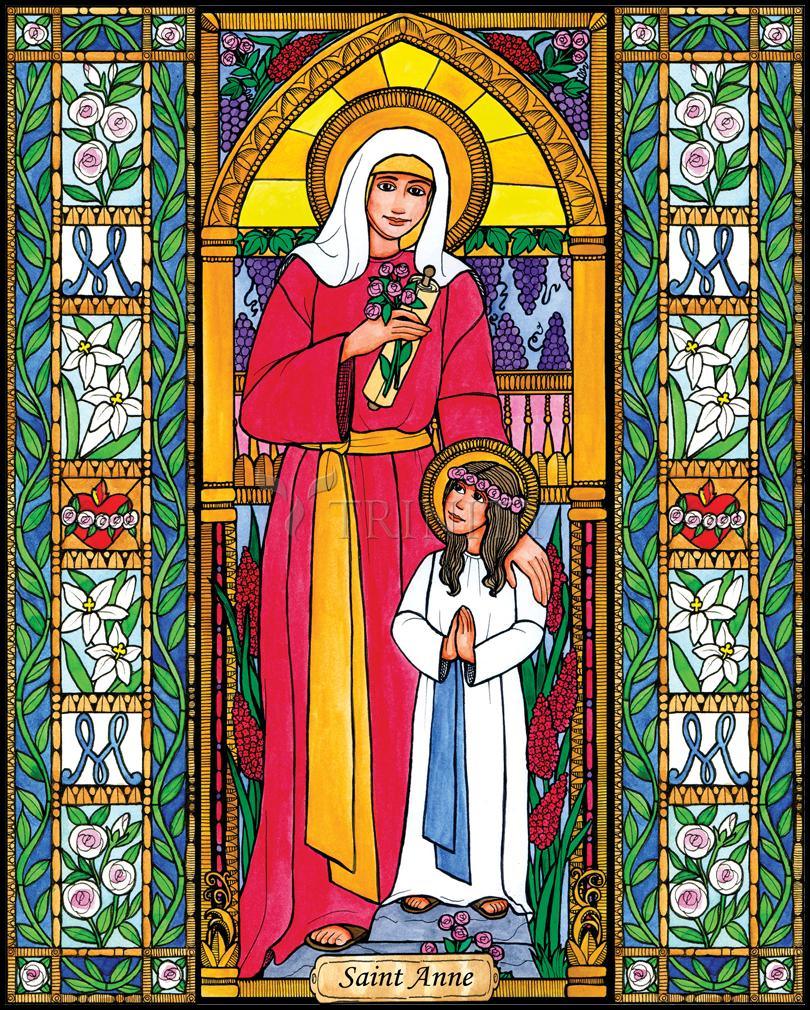 St. Anne - Wood Plaque by Brenda Nippert - Trinity Stores