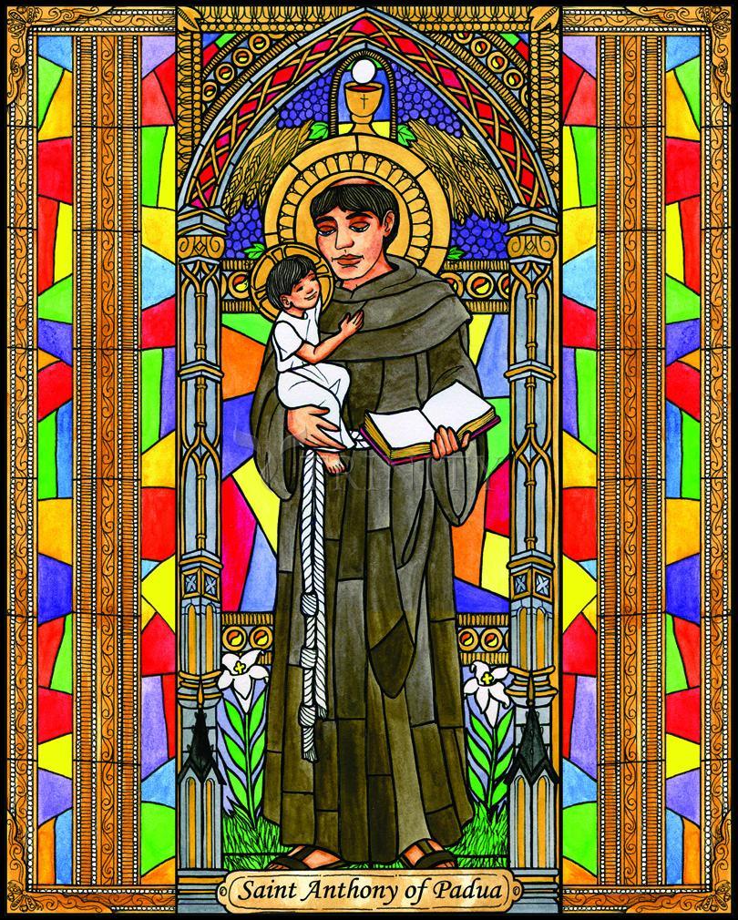 St. Anthony of Padua - Wood Plaque by Brenda Nippert - Trinity Stores